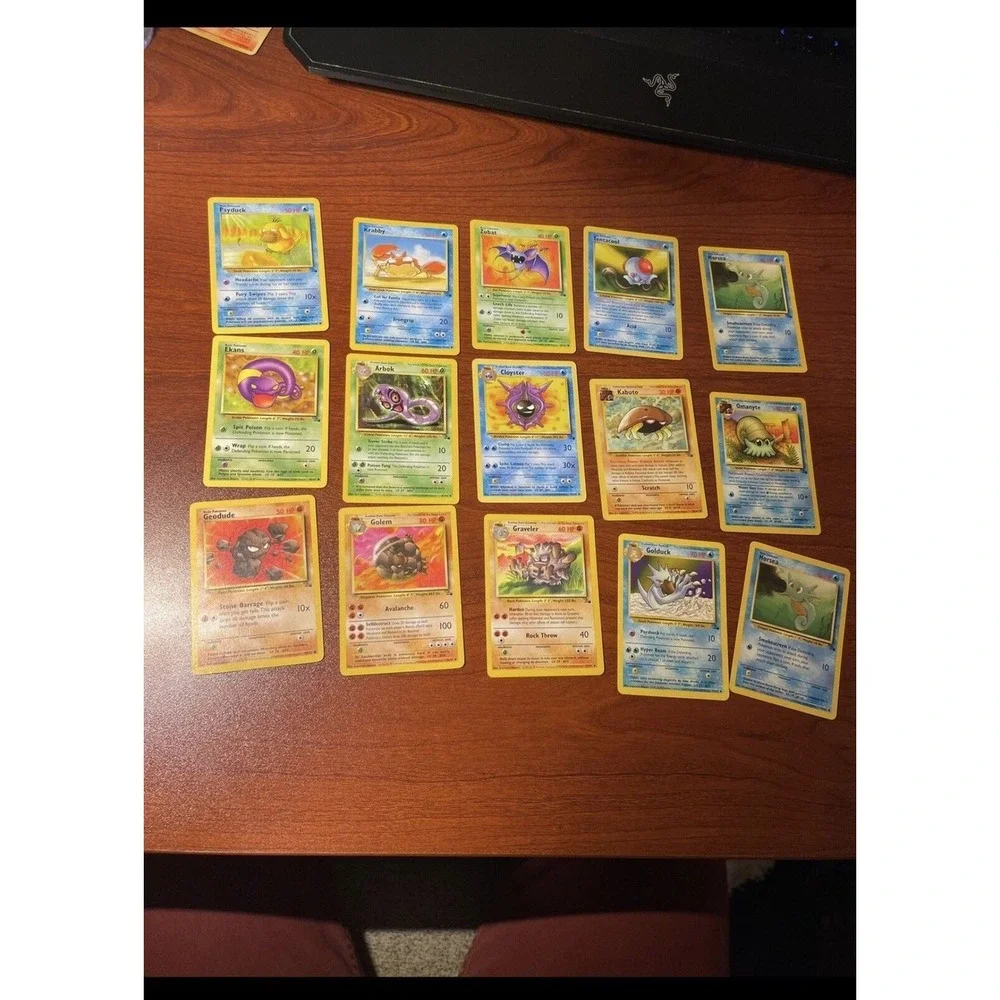 15 Pokemon Cards from‎ the Fossil Collection